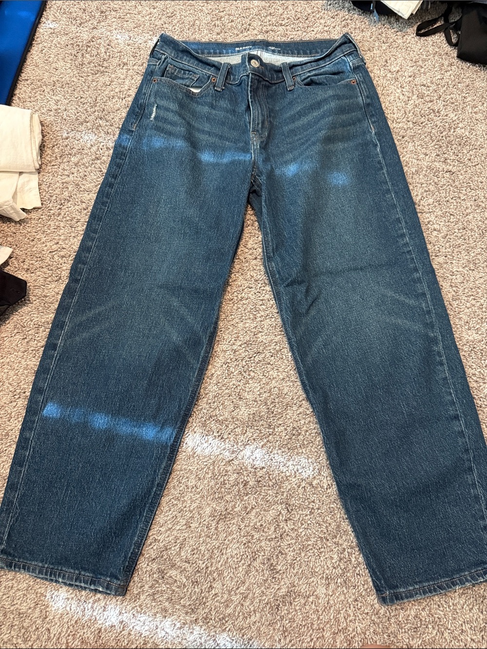 Old Navy Women's Dark Blue Boyfriend Jeans